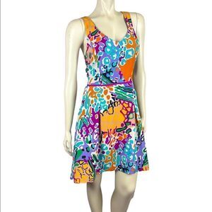 Willow & Clay Colorful Sleeveless V-Neck A-Line with Hi-Low Hemline Size M (6)